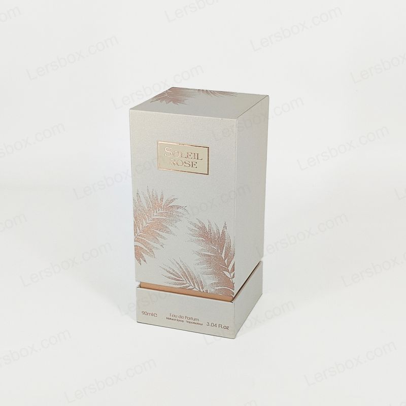 กล่องของขวัญน้ำหอมที่ทำด้วยมือพร้อมแบรนด์ฟอยล์ทองคำและเบาะโฟม EVA HP003